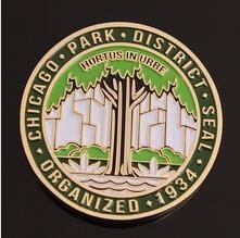 How does customer confirm artwork for challenge coin?